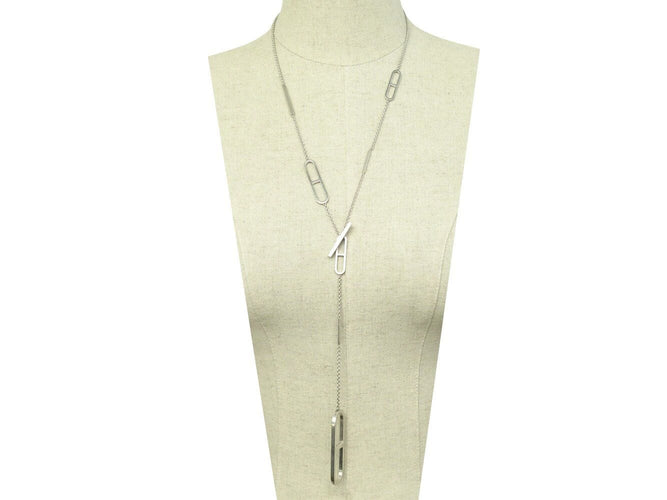 Collier collier HERMES sautoir ever chaine d'ancre 77 cm argent 925 35gr 58 Facettes 271951