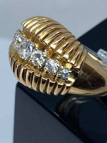 Bague 53 Bague en or, platine, diamants 58 Facettes