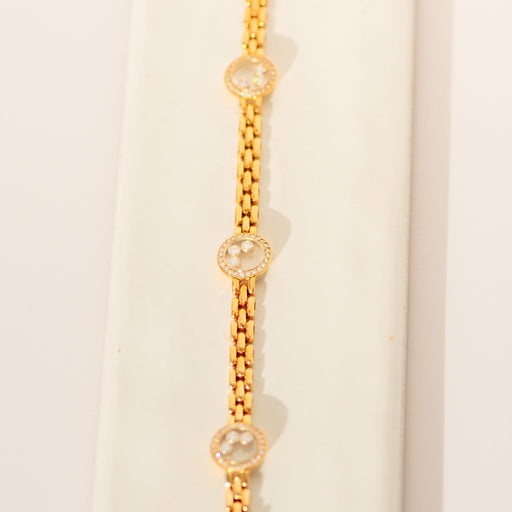 Boucles d'oreilles Chopard - Armband Happy Diamonds en or jaune 18k et diamants 58 Facettes 3282