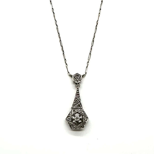 Pendentif Pendentif platine, or blanc et diamants 58 Facettes Z1351631