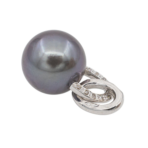 Pendentif Pendentif Perle de tahiti Or blanc Perle de tahiti 58 Facettes 3079775CN