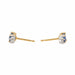 Boucles d'oreilles Boucles d'oreilles Puces Or jaune Saphir 58 Facettes 3548950CN