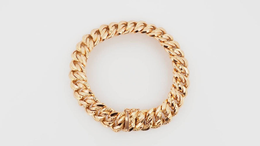 Vintage-Armband Kettenglied amerikanisch aus Roségold 