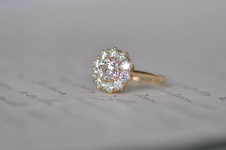 老矿钻石戒指（GIA证书） 