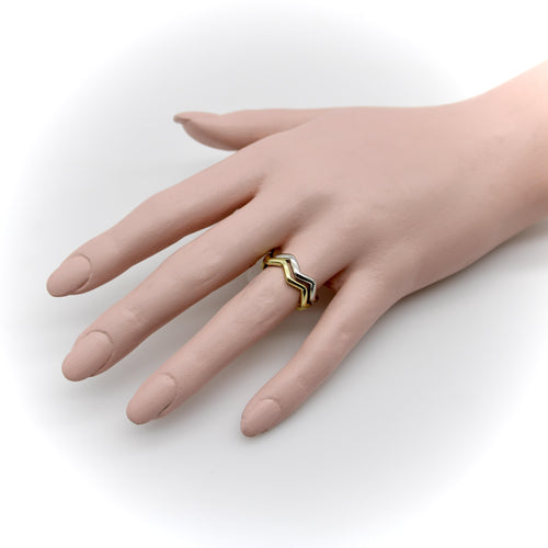 55 Tiffany & Co.  - Vintage Platinum Zig Zag Paloma Picasso Ring 58 Facettes A2006R