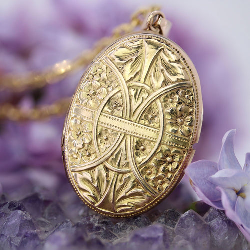 Pendentif Pendentif ancien médaillon floral 58 Facettes 25-112