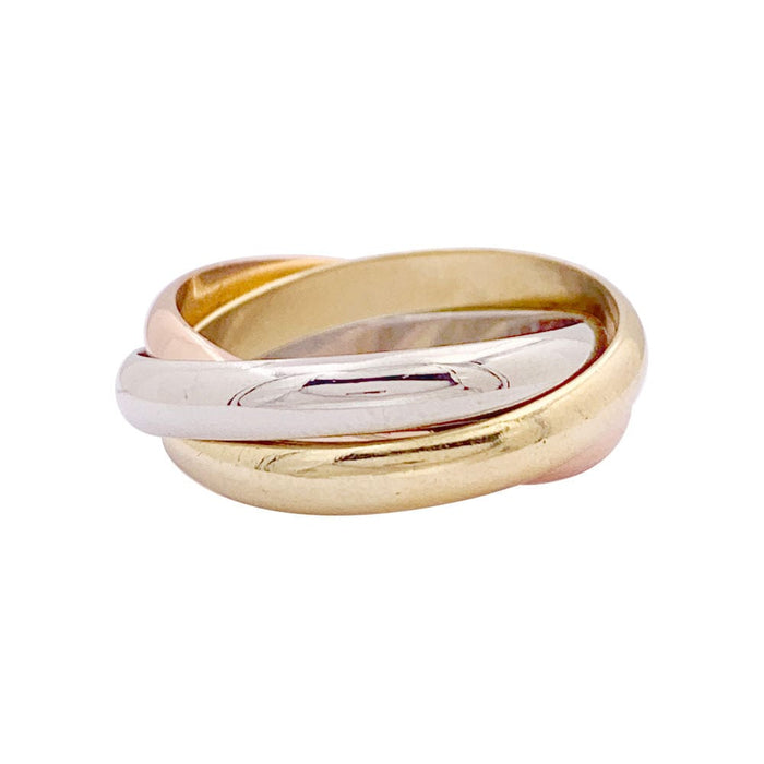 52 Bague Cartier, "Trinity Classique", trois ors. 58 Facettes 34226