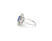Bague 57 Bague en or blanc avec saphir de Ceylan de 1,7 ct et diamants 58 Facettes 14170