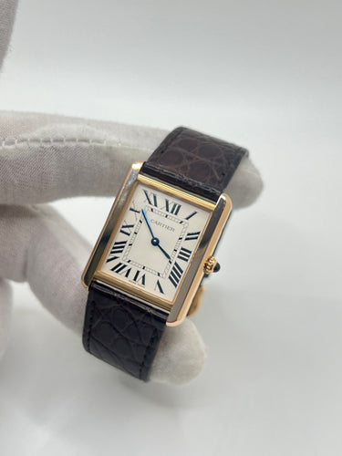 Montre Cartier Tank Solo Or Jaune 18 carats 58 Facettes
