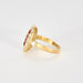 Bague 61 Bague or jaune rubis diamants 58 Facettes