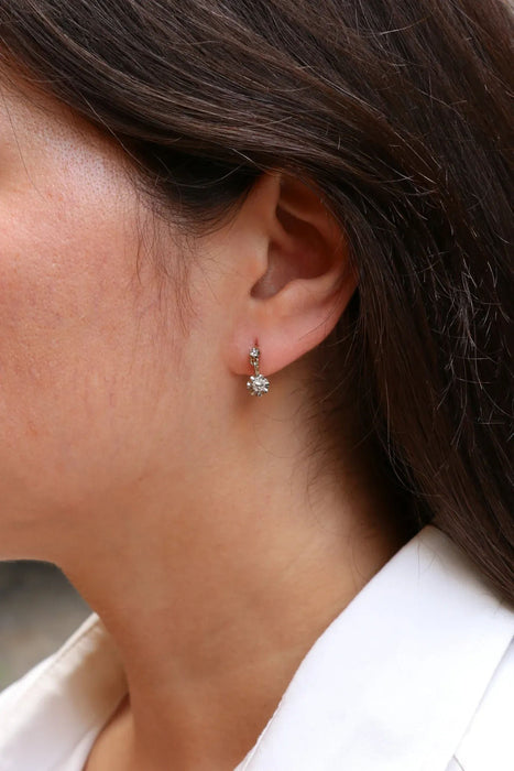 Old diamond stud earrings 0.40 ct
