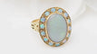 Bague 48 Bague ancienne en or jaune et cabochon d'opale 58 Facettes 32676