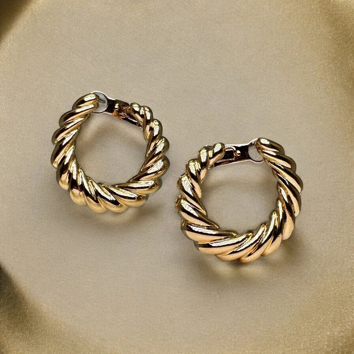 Boucles d'oreilles CARTIER - Boucles d’oreilles créoles vintage or jaune 58 Facettes