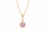 Collier Collana in oro rosa con zaffiro rosa e diamanti 58 Facettes