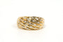 Bague 57 Bague contemporaine en or jaune, diamants taille brillant 58 Facettes 21730