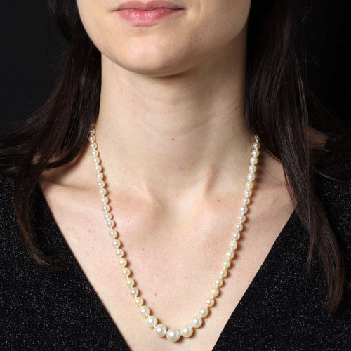 Collier Collier perles de culture en chute 58 Facettes 24-315