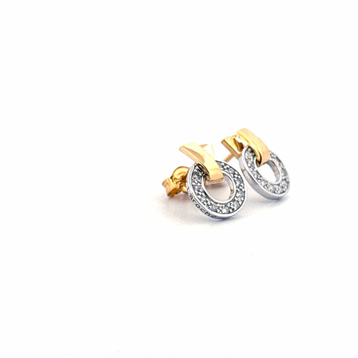 Boucles d'oreilles Puces d'oreille Or Jaune 18k & Diamants 58 Facettes 2- BOE1 -GS36607-2