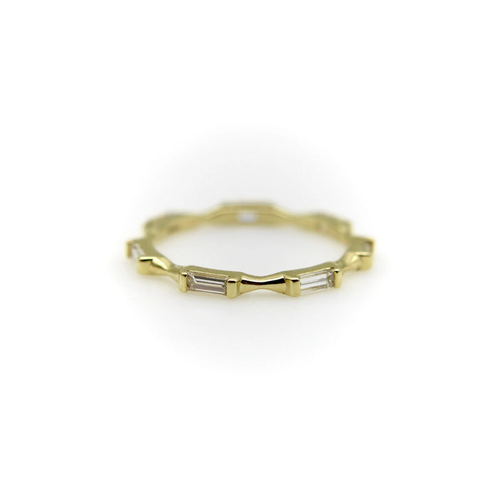 Stokbrood Diamond Eternity Ring in goud