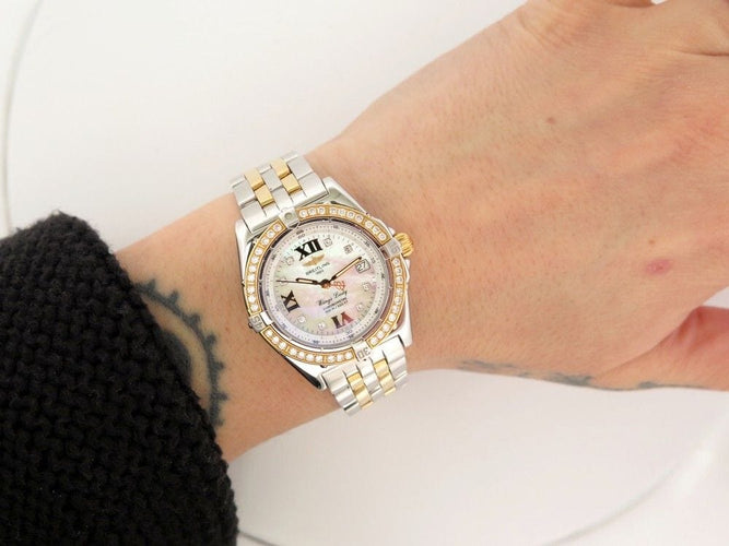 Montre montre BREITLING wings lady 31mm or diamants 58 Facettes 259192