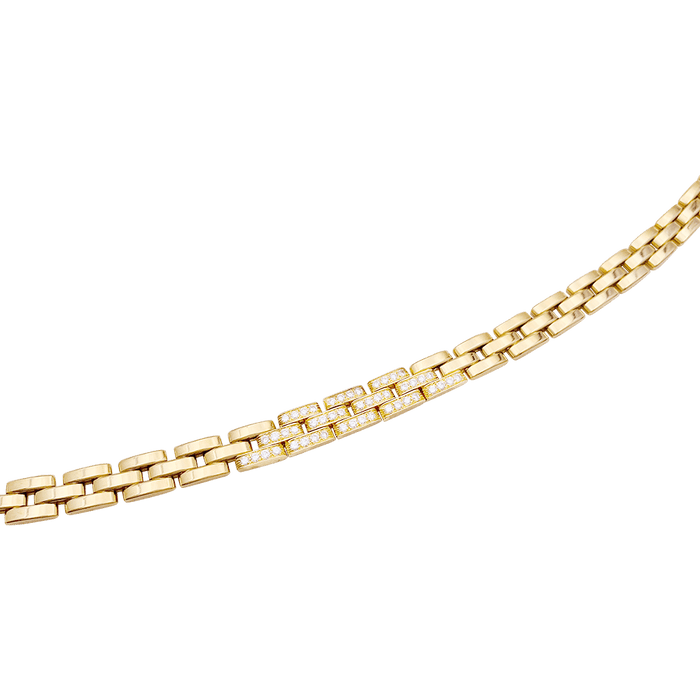 Collier Collier Cartier "Tyrana", or jaune, diamants. 58 Facettes 34144