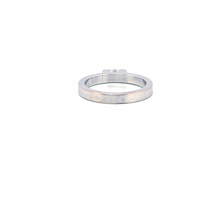 Bague 53 Solitaire Minimaliste Or Blanc 18k Diamant 58 Facettes 3-GS30229-01