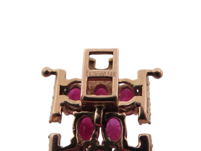 Bracelet bracelet MICHAEL CHRISTOFF tapis rubis 24ct & diamants 18.5cm or rose 14k 58 Facettes 269285