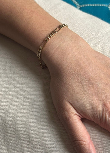 Bracelet Bracelet En Or Rose Mailles Figaro 58 Facettes