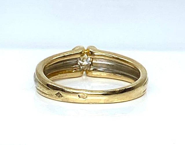 Bague 50 Bague solitaire 2 ors 18 carats et diamants 58 Facettes AB556