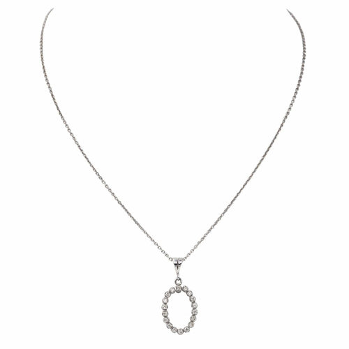 Collier Collier Chaîne + pendentif Or blanc Diamant 58 Facettes 2722615CN