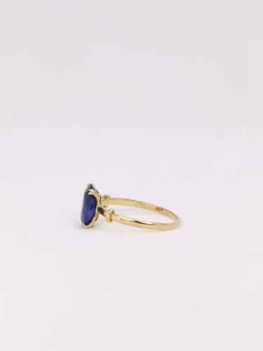 Bague Bague saphir ovale or jaune 58 Facettes J372