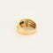 Bague 49 Bague jonc or jaune, saphir et diamants 58 Facettes RAM2604