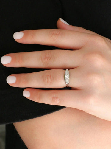 Bague Bague Art Deco diamants taille ancienne 58 Facettes J356