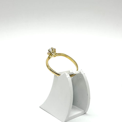 Bague 60 Solitaire or jaune et diamant 58 Facettes Z15B51303