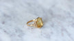 Bague Art Déco or jaune et blanc citrine 58 Facettes