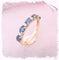 Bague 56.5 Bague Demi Alliance Saphirs Diamants Or 18 K 58 Facettes AA 1501