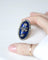 Bague 61 Bague Navette XVIIIe Siècle Diamants Email Bleu sur Or et Argent 58 Facettes