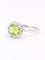 Bague 53 Bague péridot entourage diamants 58 Facettes 1174.6