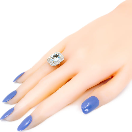 Bague 54.5 Bague entourage diamant aigue-marine 58 Facettes 3A835F118F3E4E7EA32FBF94D769BE53
