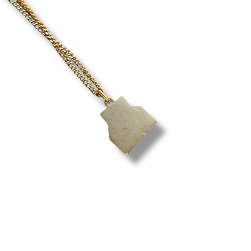 AUGIS - Sarı altın aşk mektubu kolyesi 