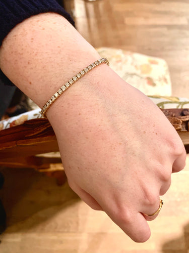 Bracelet Bracelet Tennis Diamants et Or Rose 58 Facettes BRA69