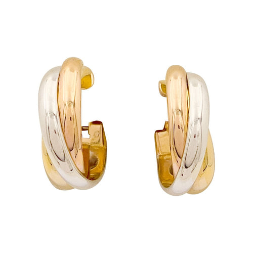 Boucles d'oreilles Boucles d'oreilles Cartier, "Trinity", trois ors. 58 Facettes 34072