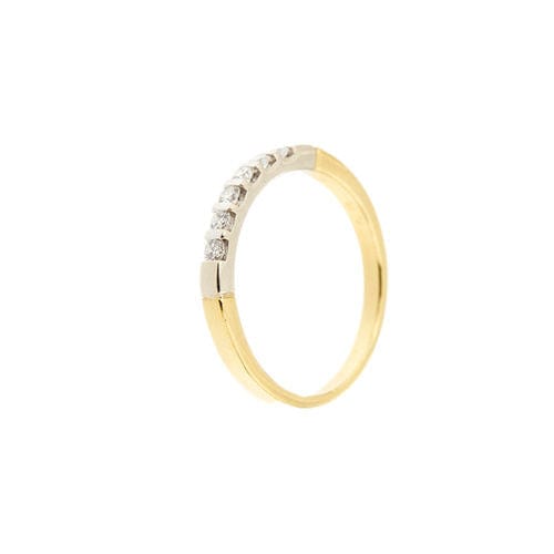 Bague 61 Bague Riviera avec diamants de 0,24 ct 58 Facettes 36981