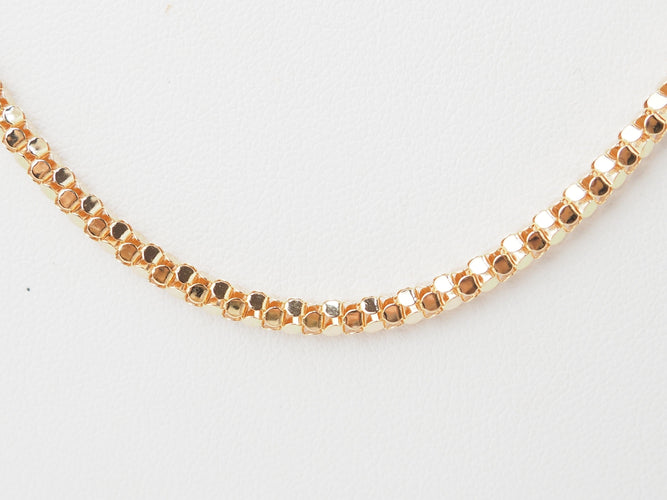 Collier Collier en or rose, maille venitienne ronde 58 Facettes 33342