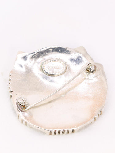 让·科克托 "猫之友俱乐部" 胸针 金属 银 