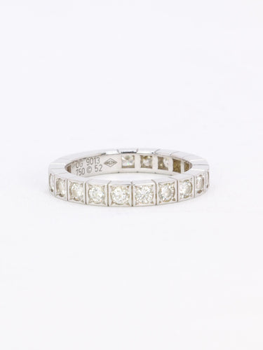Bague 52 CARTIER Bague Lanière or blanc diamants 58 Facettes 1109.2