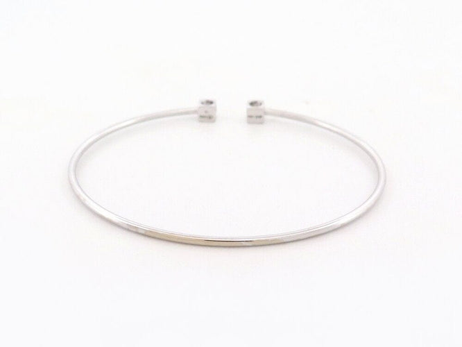 Bracelet bracelet DINH VAN le cube diamant pm 15 or blanc 58 Facettes 263575