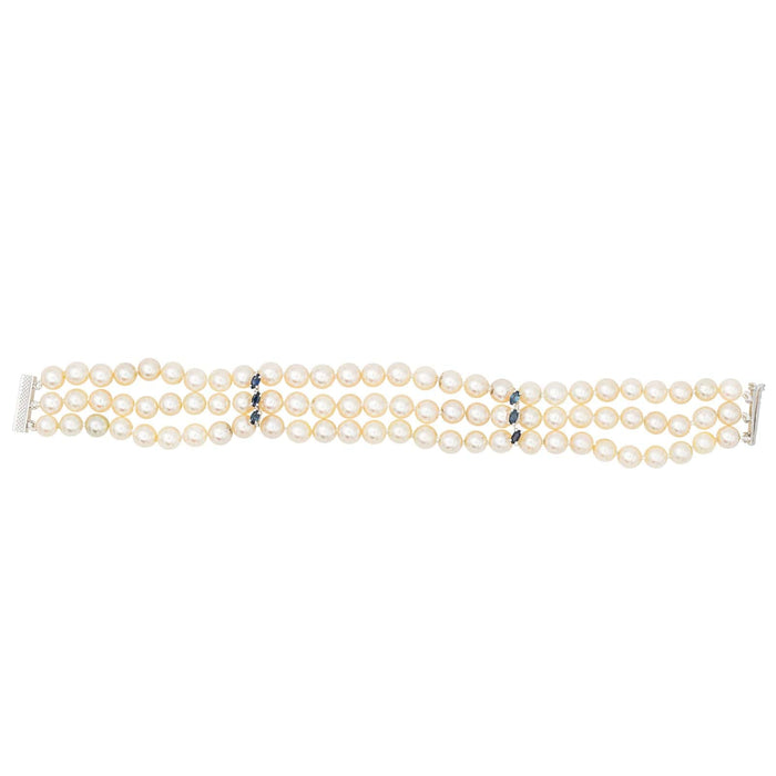 Bracelet Bracelet Perles Or blanc Perle 58 Facettes 3376723CN