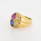 Bague 52 Chopard - Bague Or Jaune Saphir Rose & Bleu 58 Facettes G13362