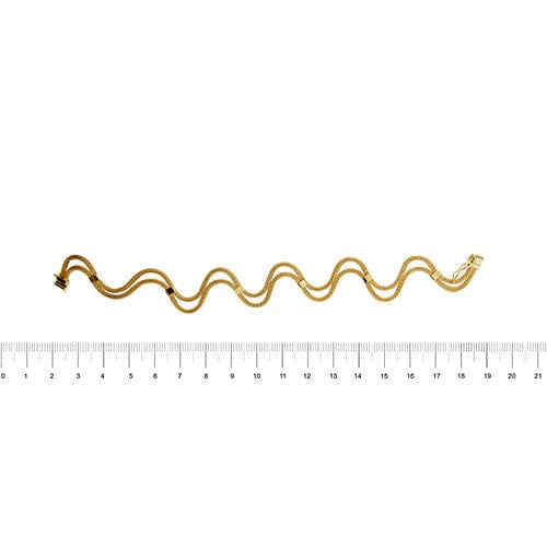 波浪形黄金手链 