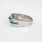 Bague 52 Bague vintage en platine avec émeraude et diamants 58 Facettes G14007